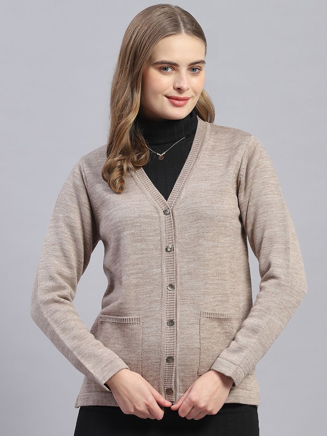 

Monte Carlo Women Woollen Cardigan, Brown