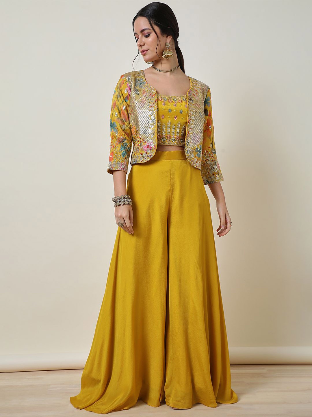 

Soch Sequin Embellished Co-Ord Set, Mustard