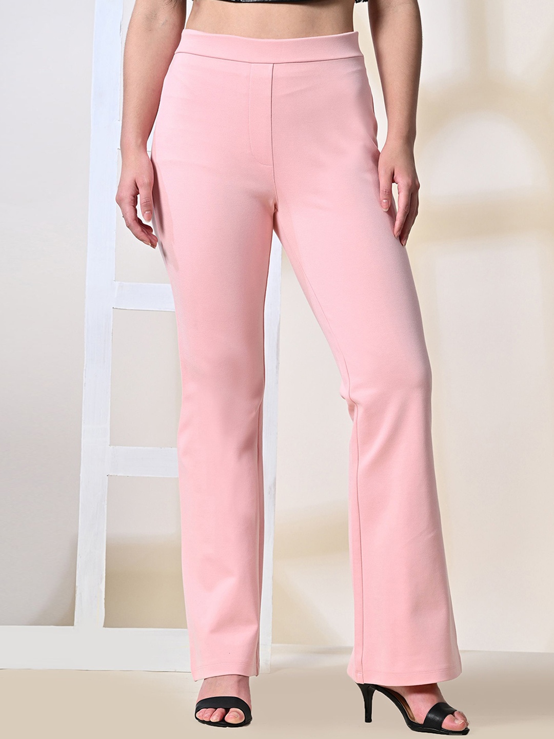 

PANDORNA Women High-Rise Trousers, Pink