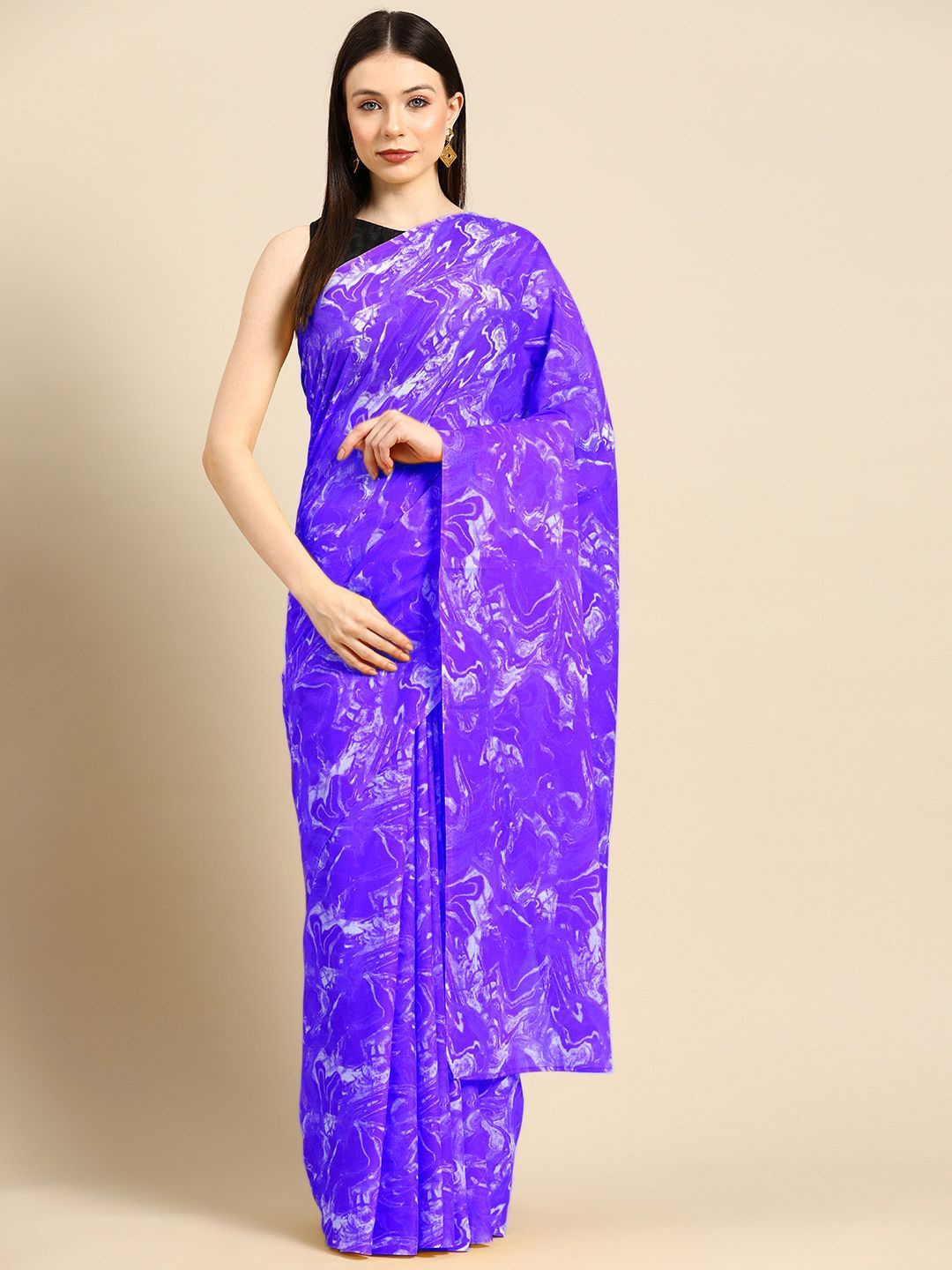 

BUTA BUTI Pure Cotton Saree, Navy blue