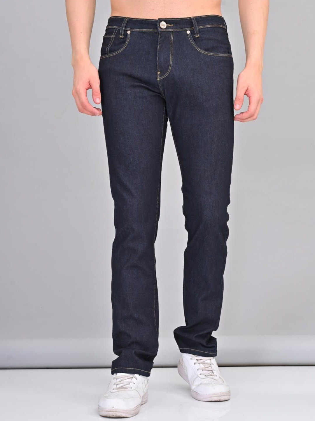 

Jean Cafe Men Jean Mid-Rise Slim Fit Jeans, Black
