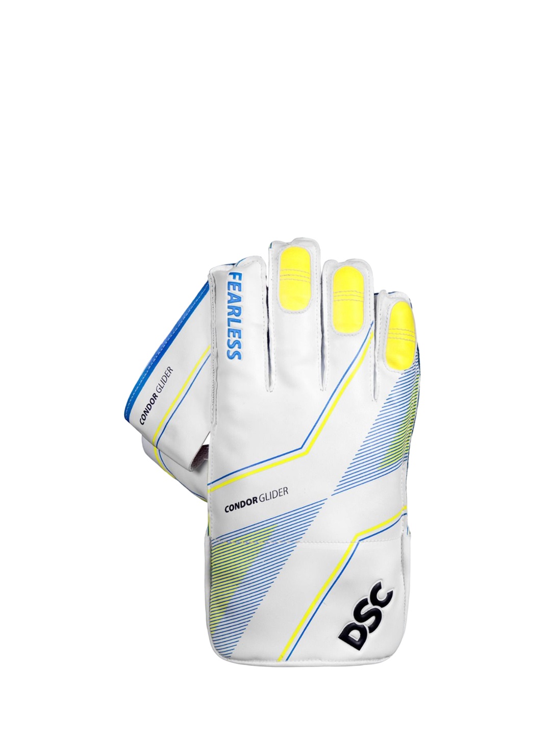 

DSC Men Condor Glider Floater Leather Cricket Wicket Keeping Gloves, White