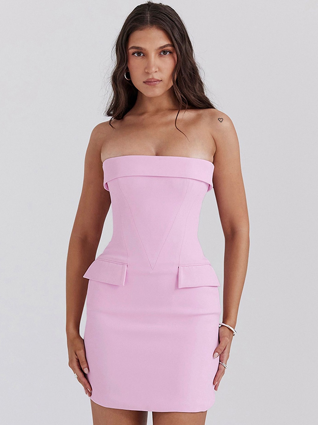 

LULU & SKY Off-Shoulder Sheath Mini Dress, Pink