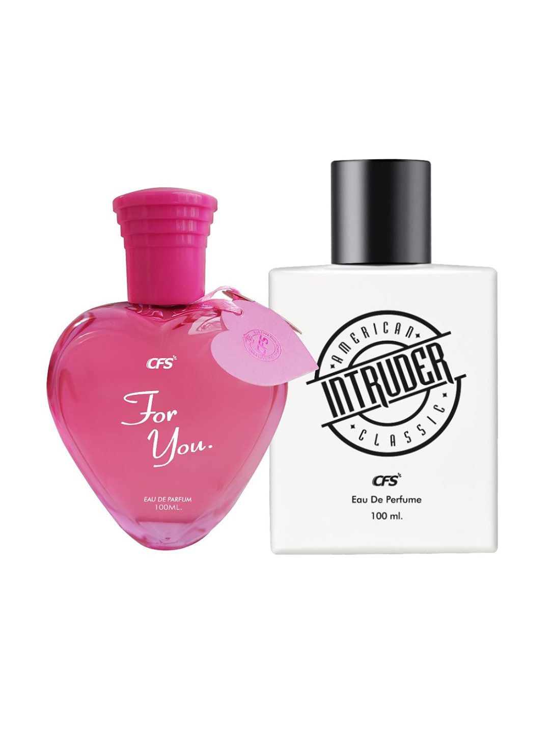 

CFS Set Of Intruder & For You Eau de Parfum - 100ml Each, Pink