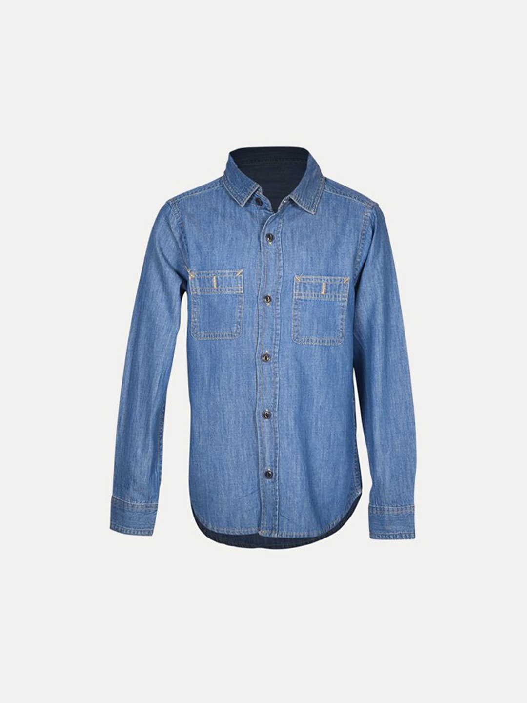 

BAESD Boys Faded Opaque Casual Shirt, Blue