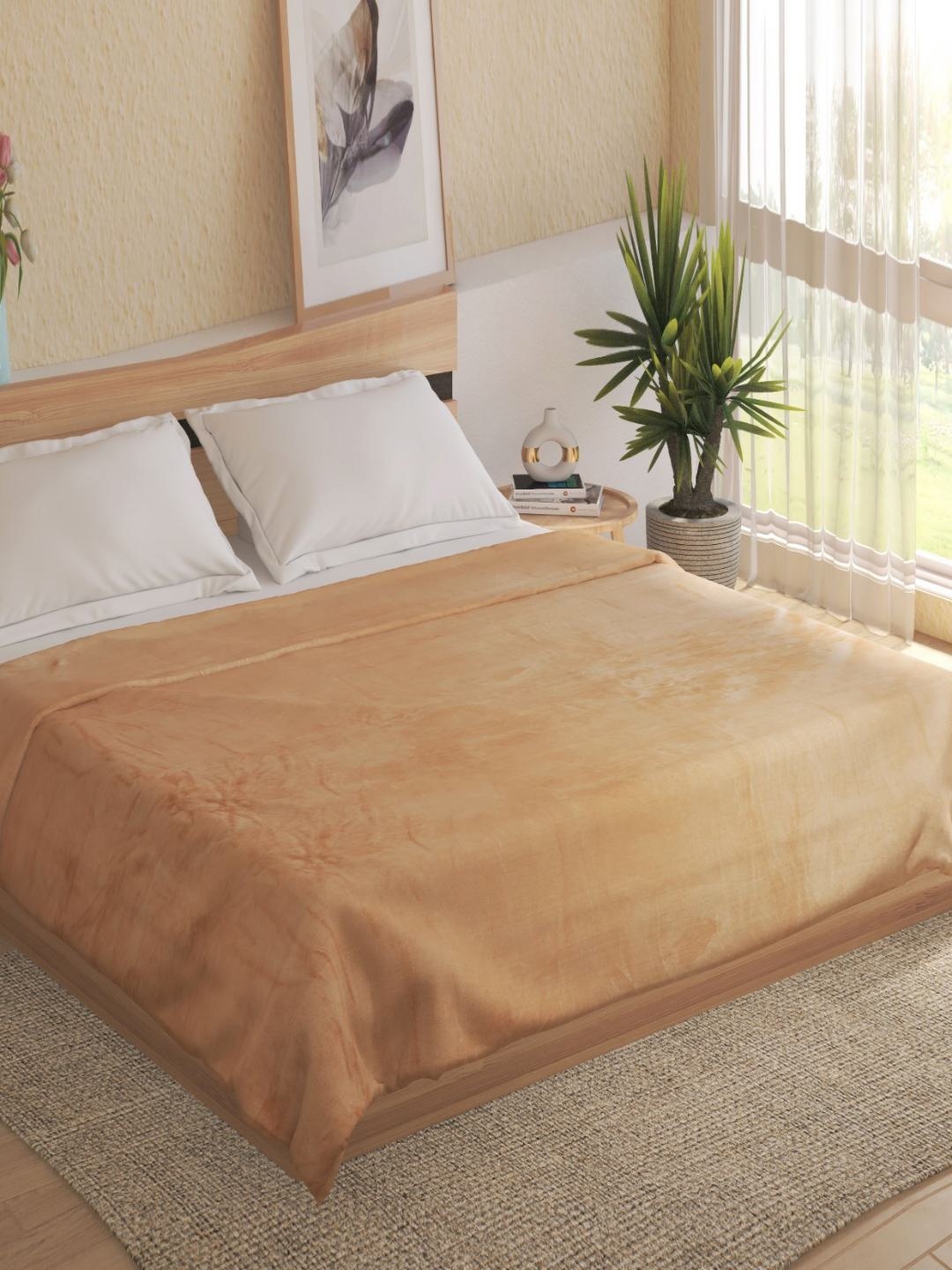 

Home Centre Beige 120 GSM Double Bed Blanket