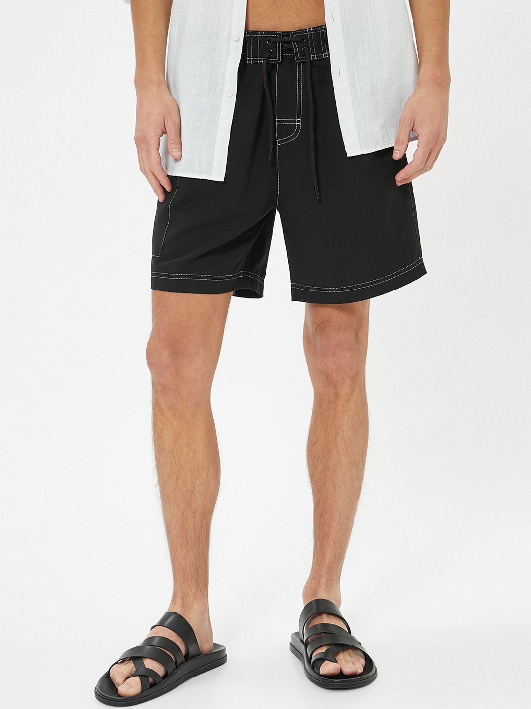 

Koton Mid Rise Shorts, Black