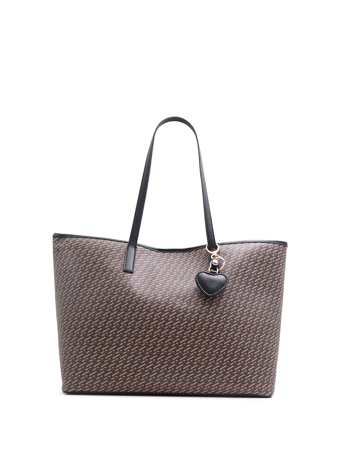 

ALDO Textured PU Bucket Sling Bag with Bow Detail, Brown