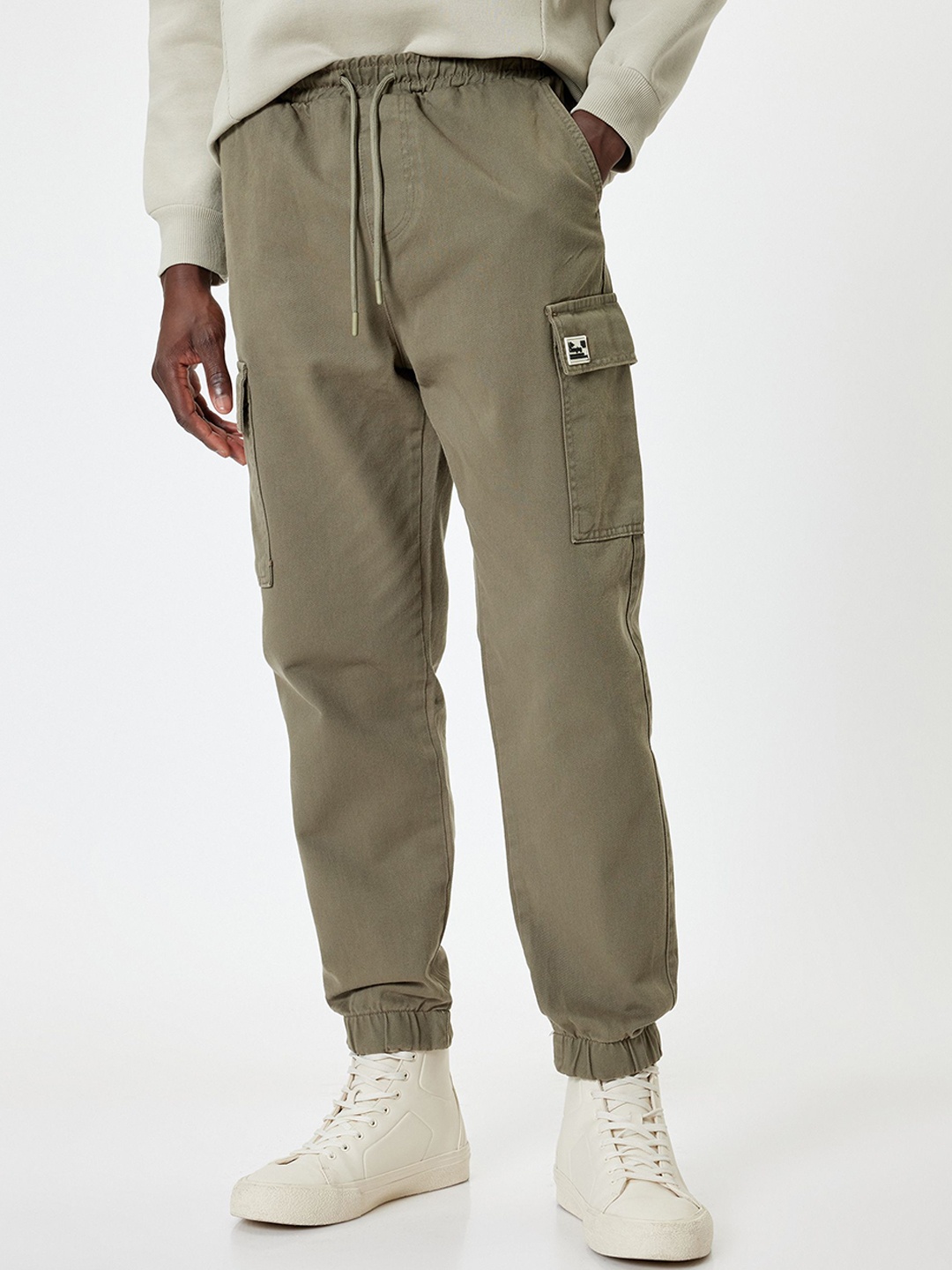 

Koton Men Cargo Styles Joggers Trousers, Khaki