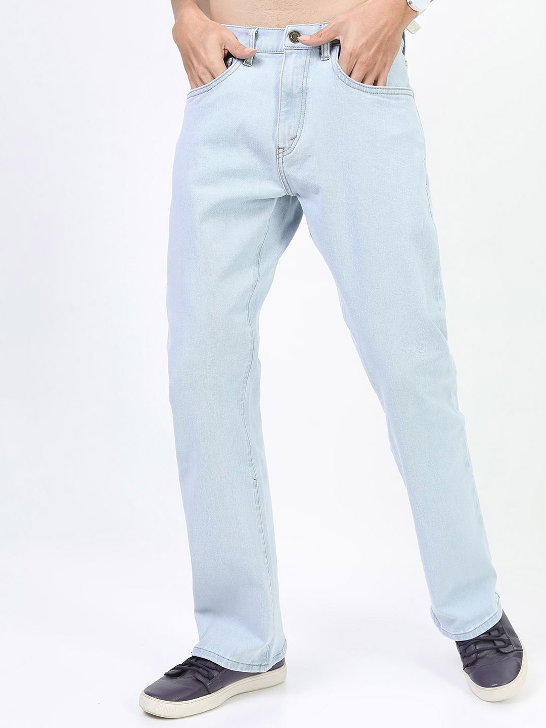 

HIGHLANDER Men Bootcut Stretchable Jeans, Blue
