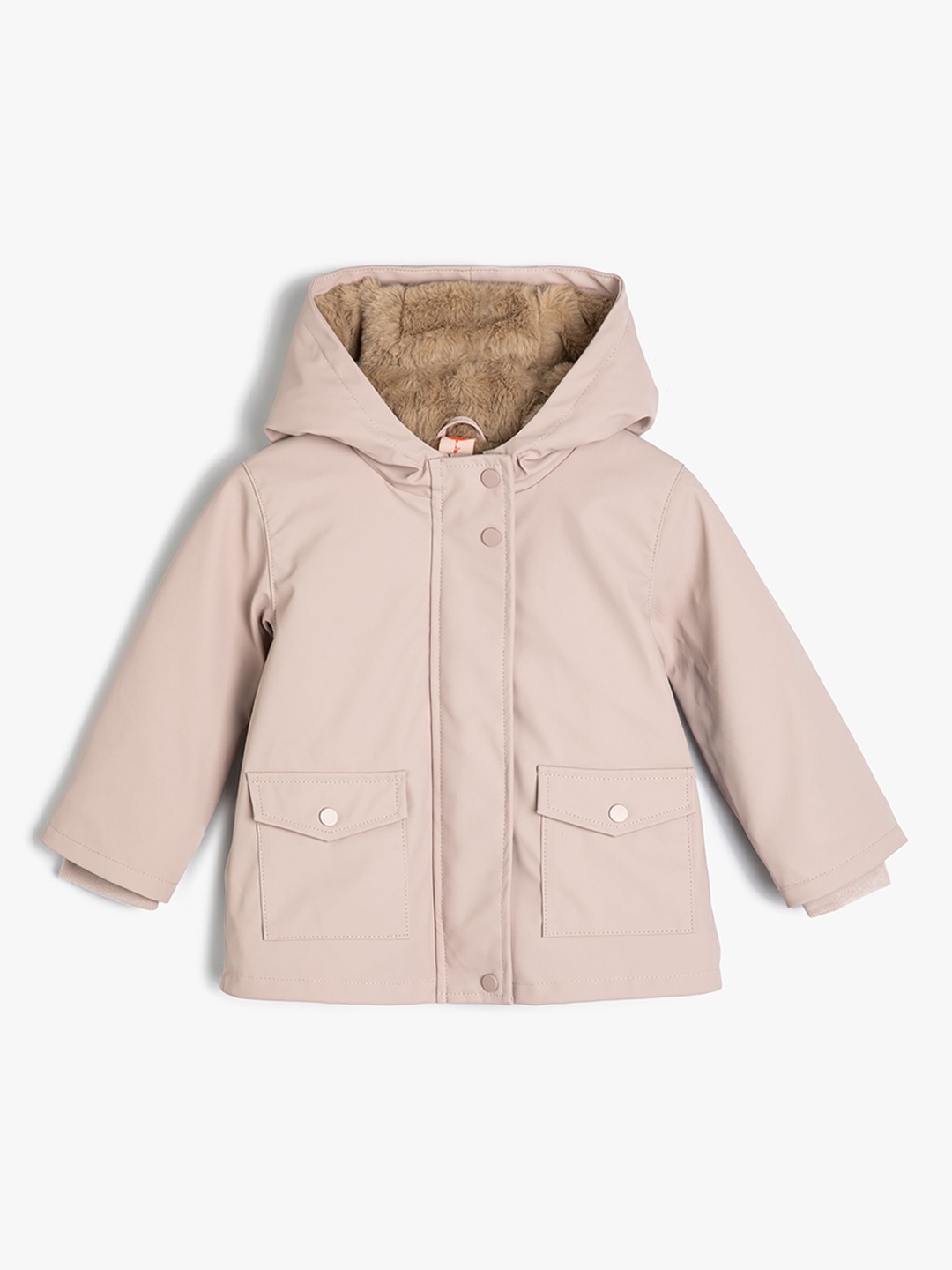 

Koton Boys Solid Hooded Parka Jacket, Pink