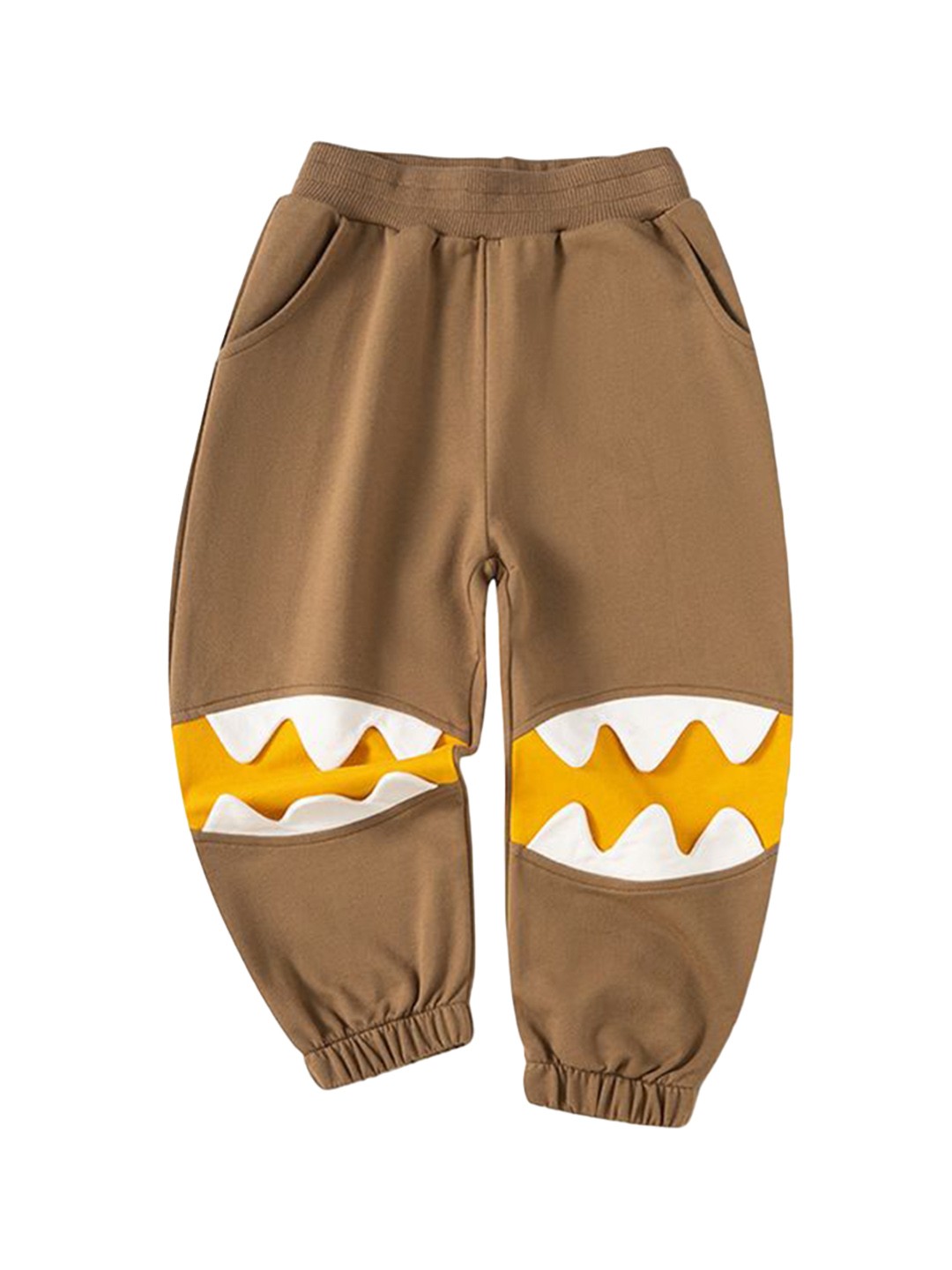

StyleCast Kids Printed Cotton Mid Rise Joggers, Brown