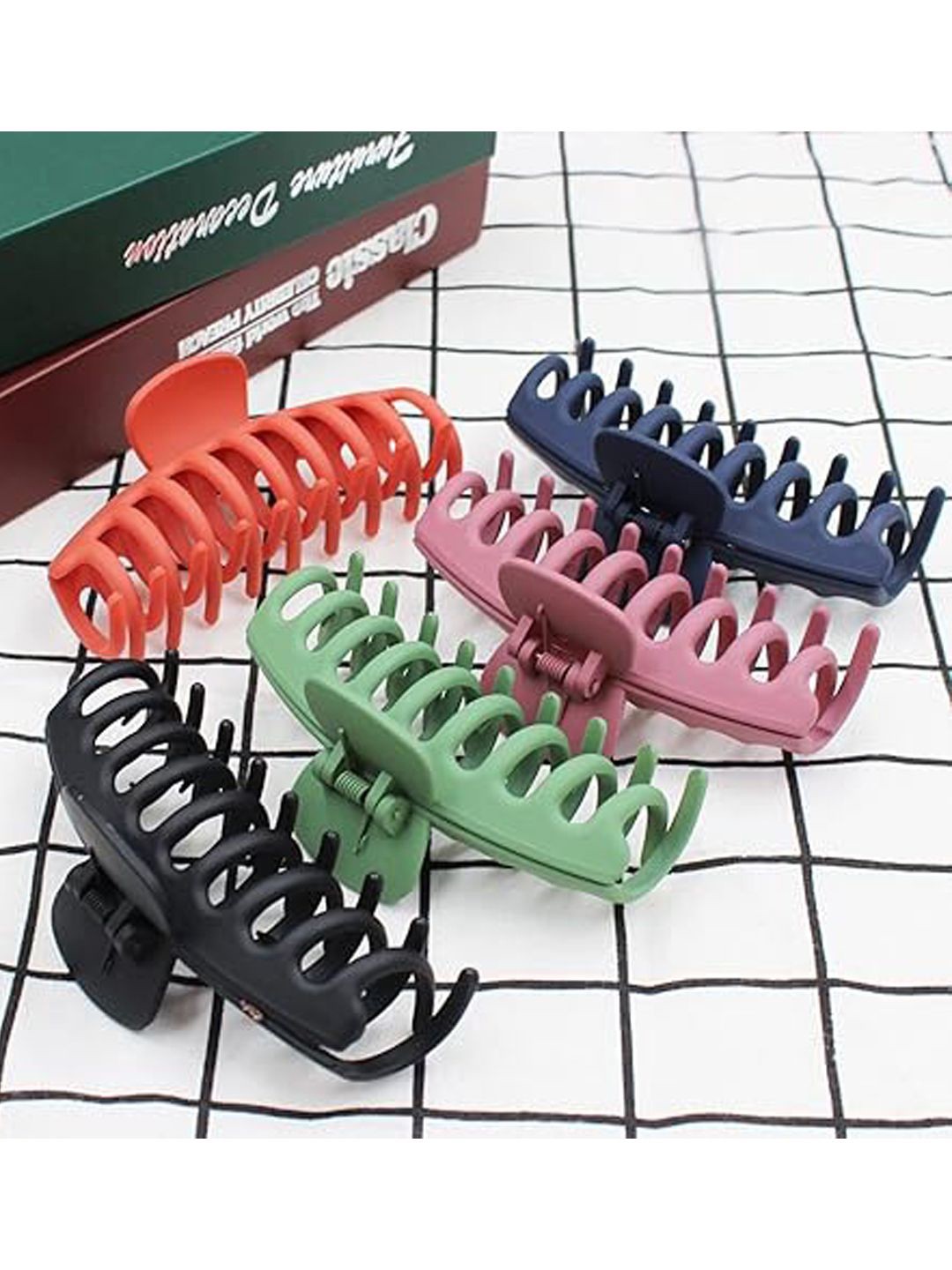 

Xivir Set of 5 Women Claw Clip, Green