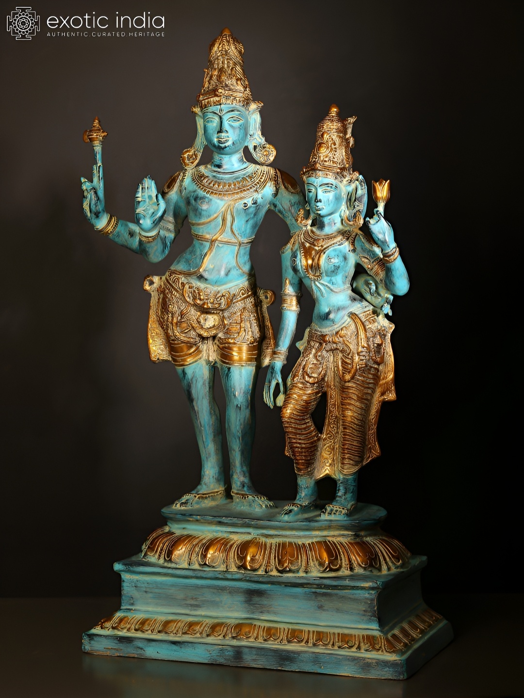 

Exotic India Blue Religious Idol Showpiece