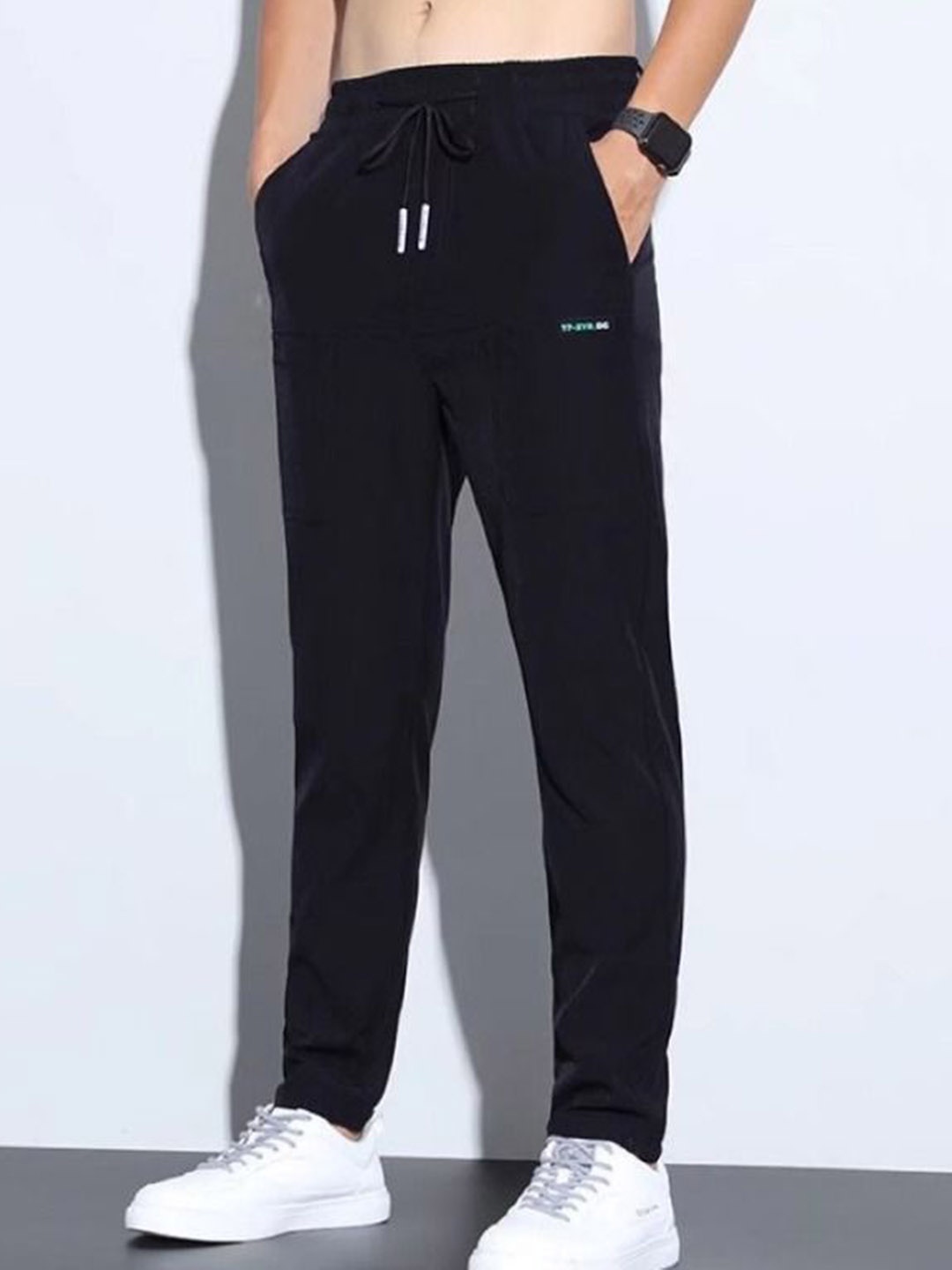 

StyleCast Men Mid Rise Track Pants, Black