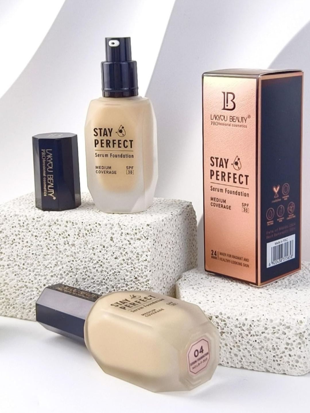 

LAKYOU BEAUTY Stay Perfect SPF30 Serum Foundation 30ml - Natural Nude 05- 30ml, Beige
