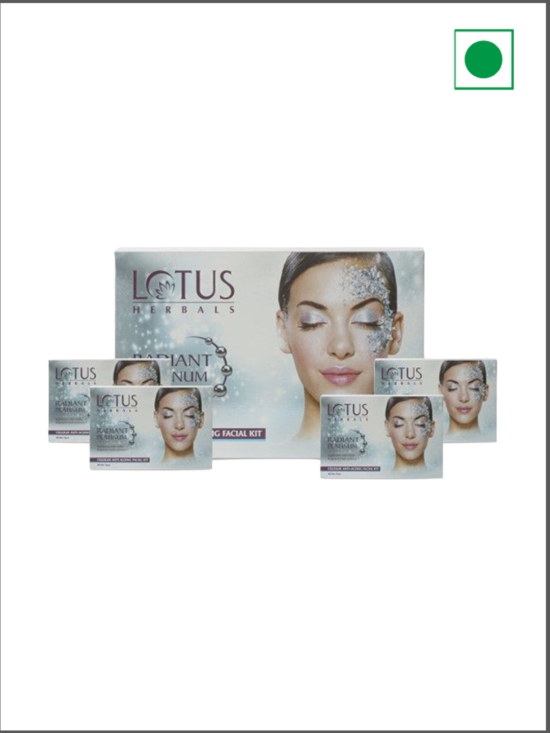 

Lotus Herbals Radiant Platinum Cellular 4-in-1 Anti-Ageing Facial Kit - 200g, White