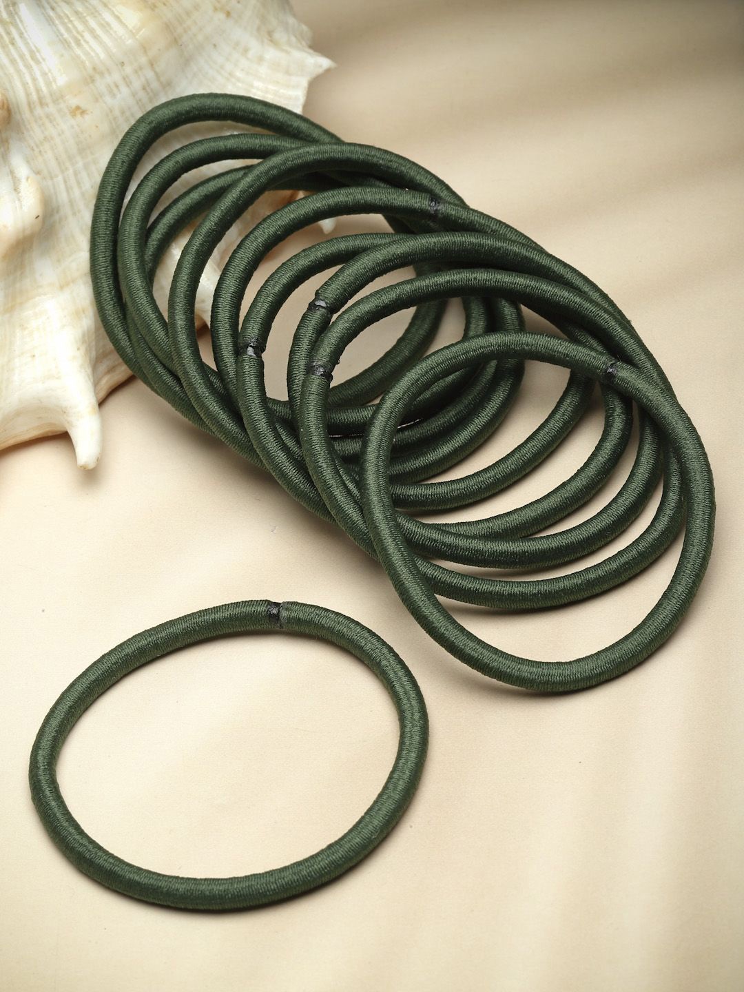 

Stoln Girls Set Of 10 Ponytail Holders, Green