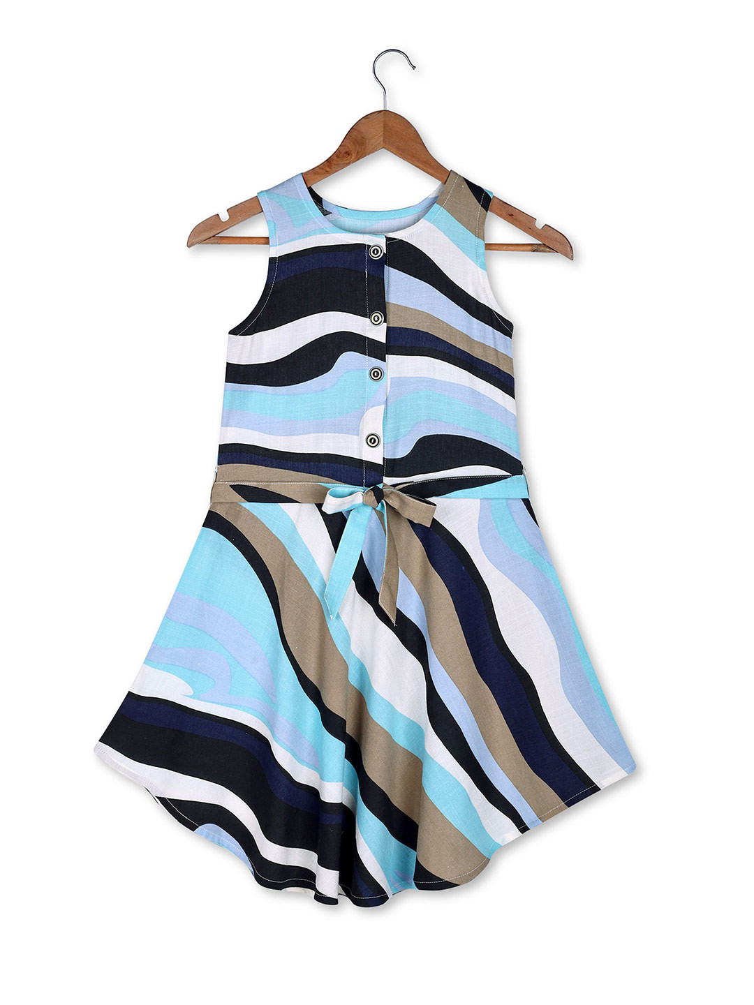 

DALSI Striped A-Line Dress, Blue