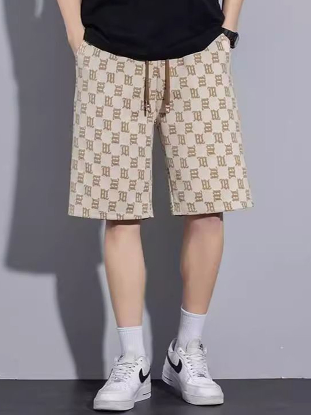 

StyleCast Men Checked Shorts, Beige