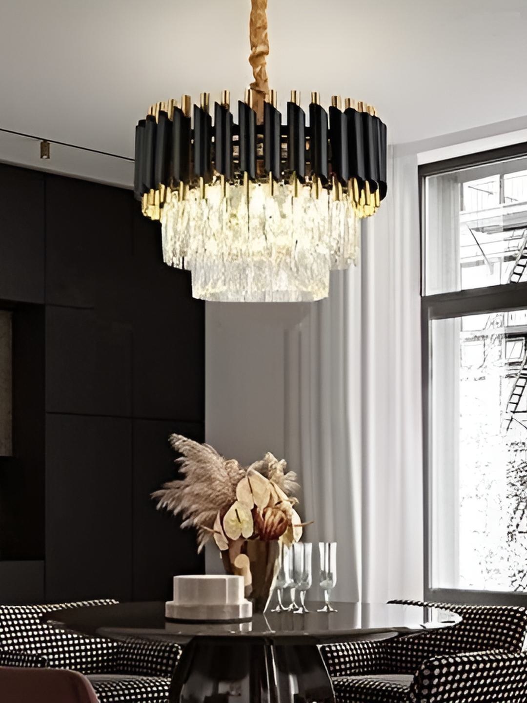 

SHRI MAHAL ANTIQUES Gold-Toned Traditional Ceiling Lamp