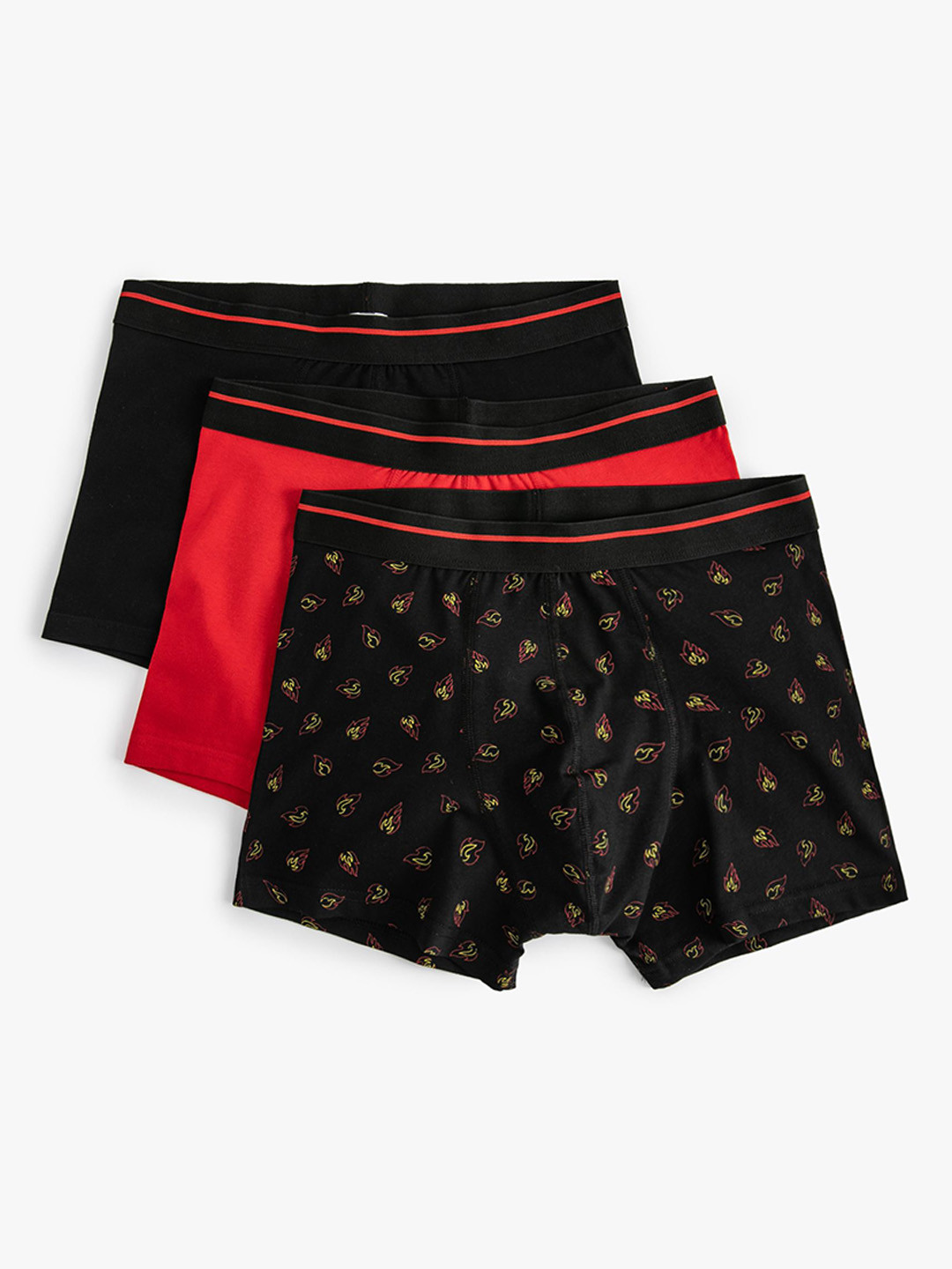 

Koton Pack Of 3 Printed Boxers-8684287564558, Black