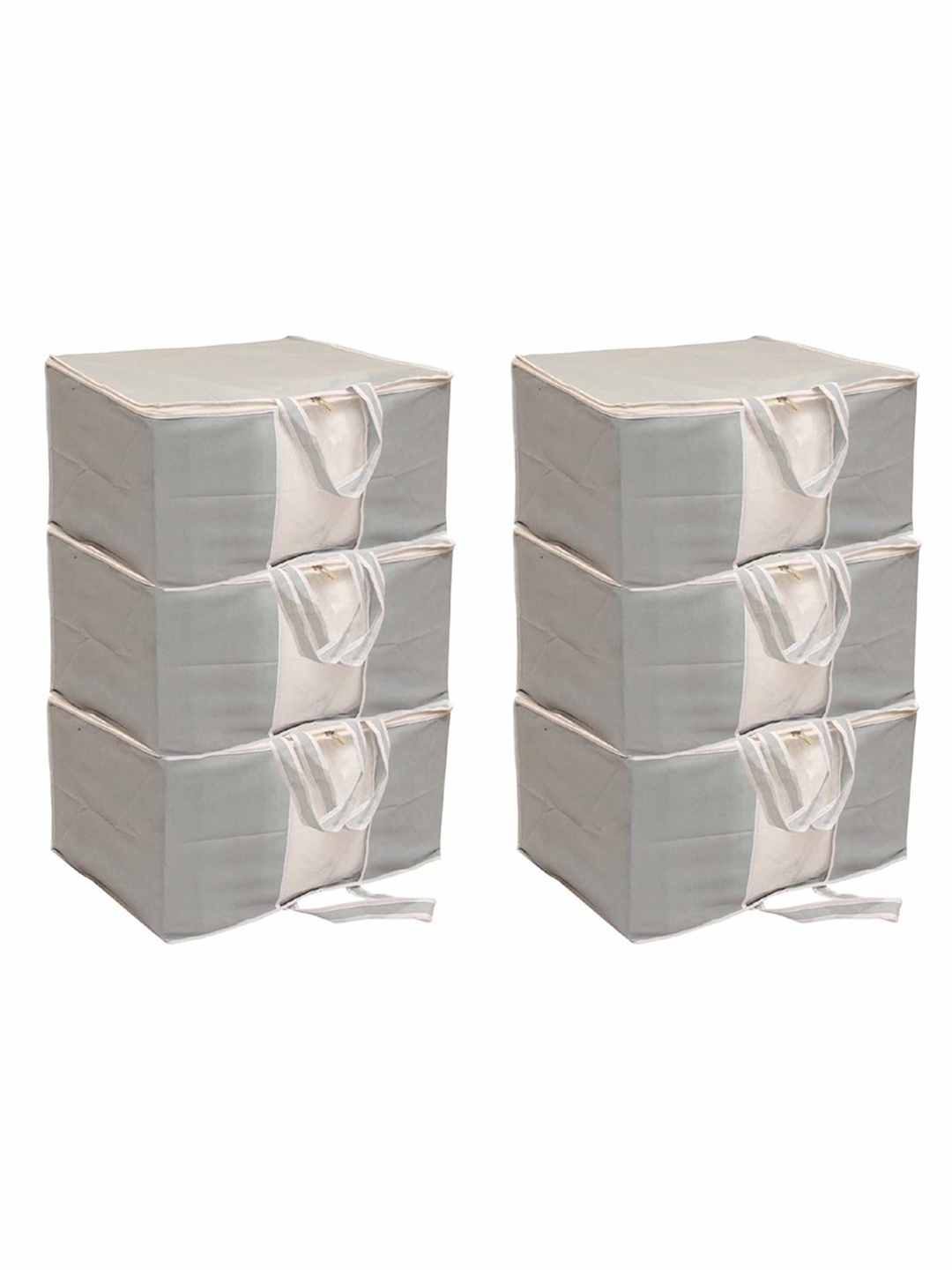 

Kuber Industries Grey & Transparent 6 Pieces Multi-Utility Organisers