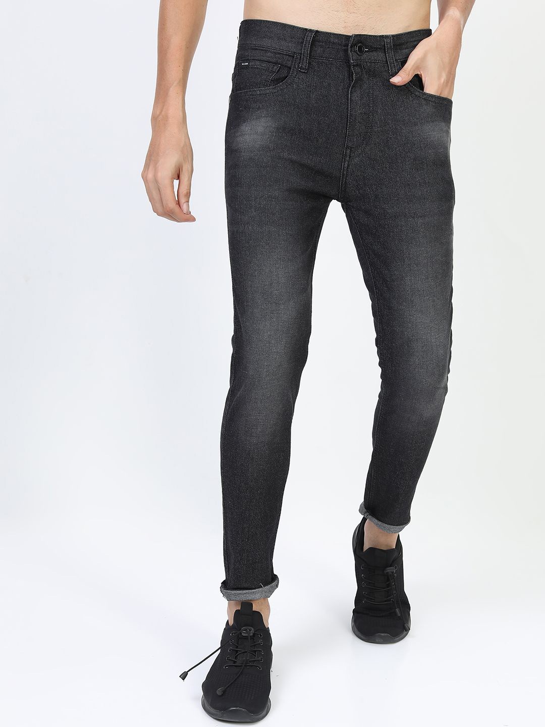 

HIGHLANDER Men Skinny Fit Stretchable Jeans, Black