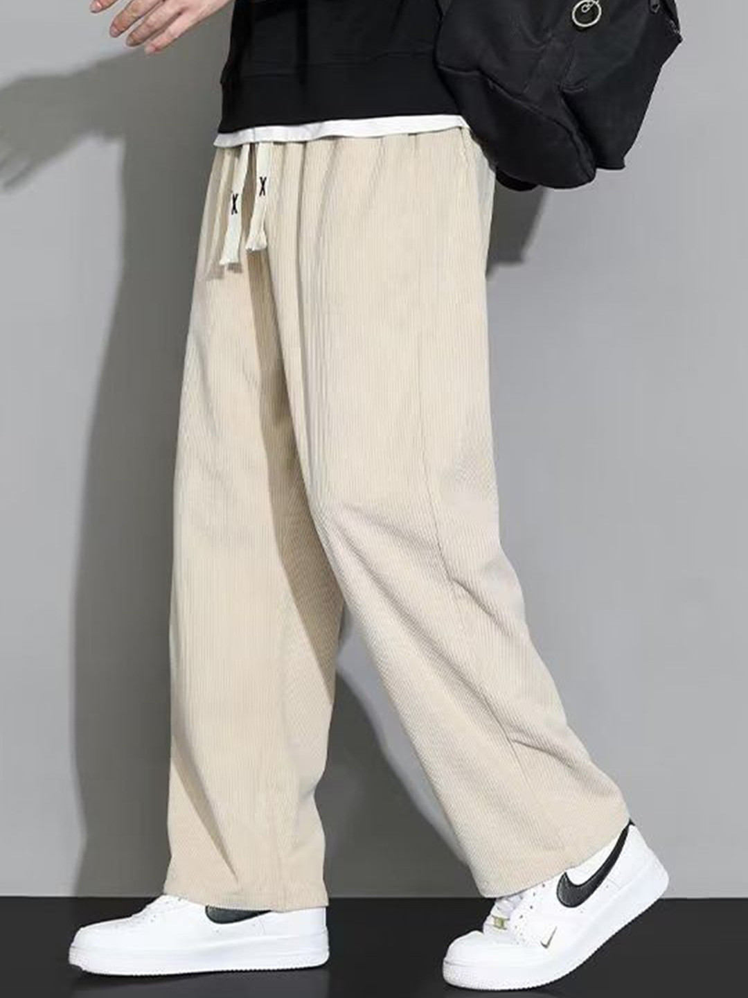

StyleCast Men Solid Straight Fit Track Pants, Beige