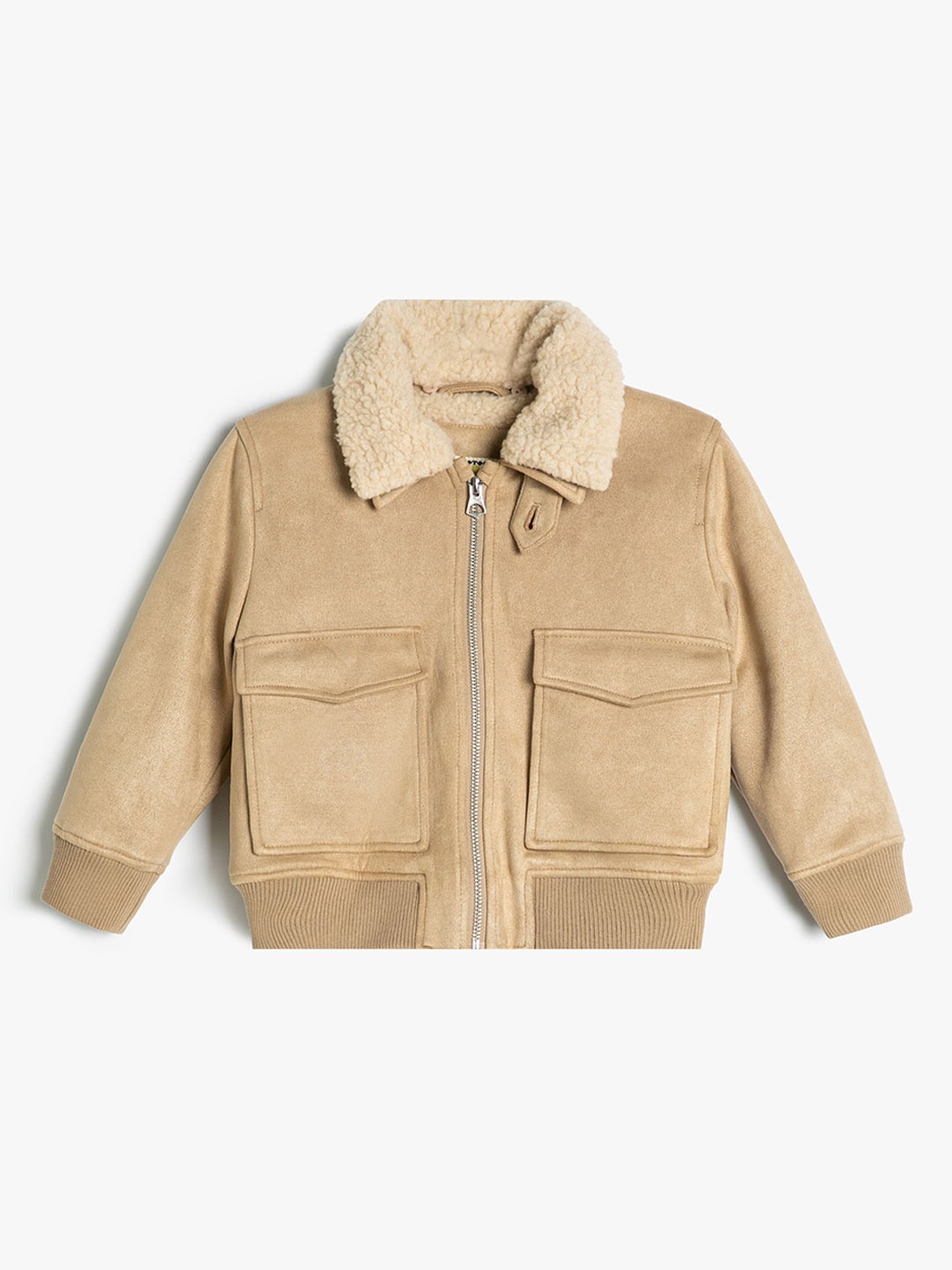

Koton Boys Solid Tailored Jacket, Beige