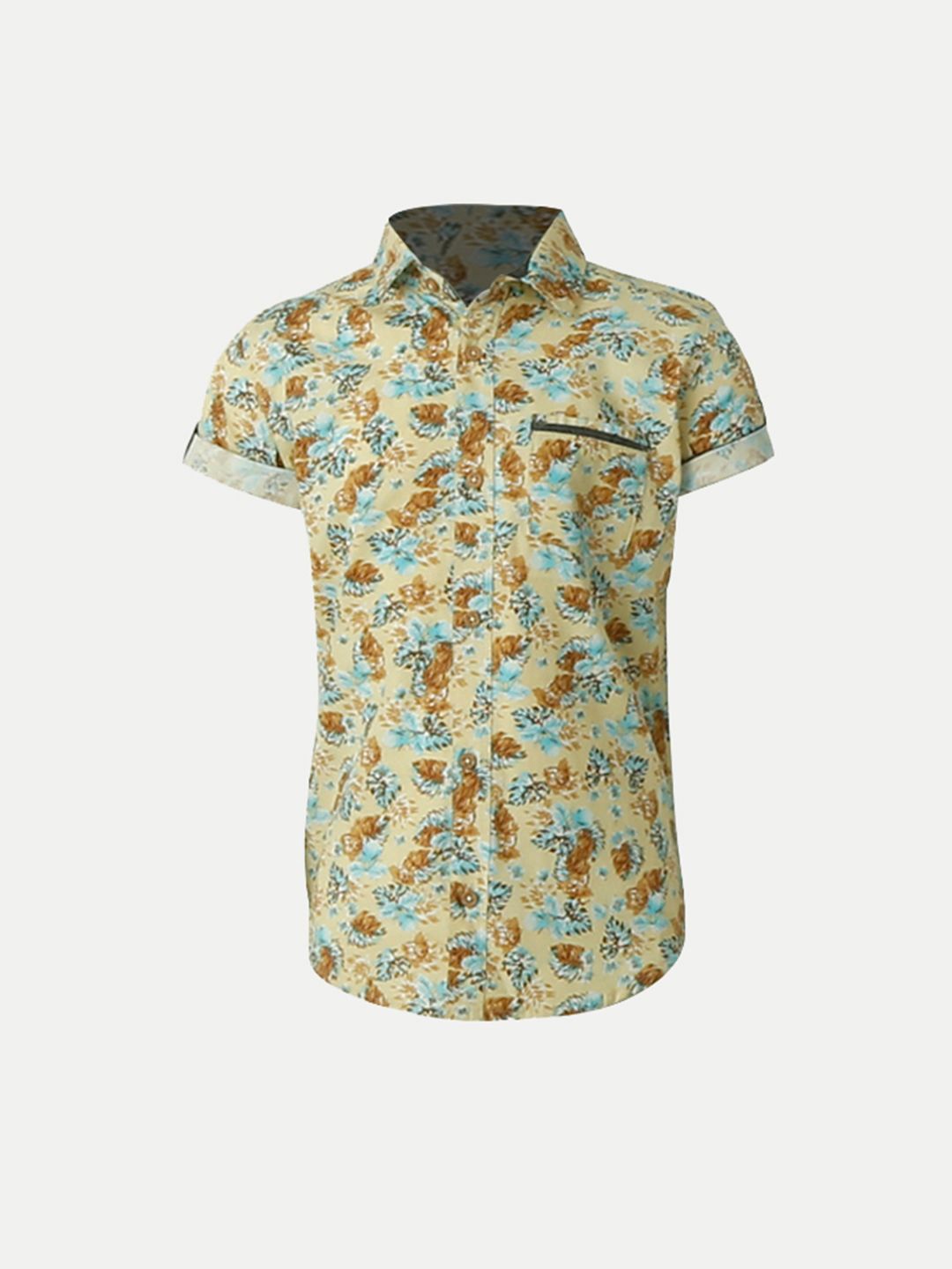 

BAESD Boys Opaque Printed Casual Shirt, Yellow