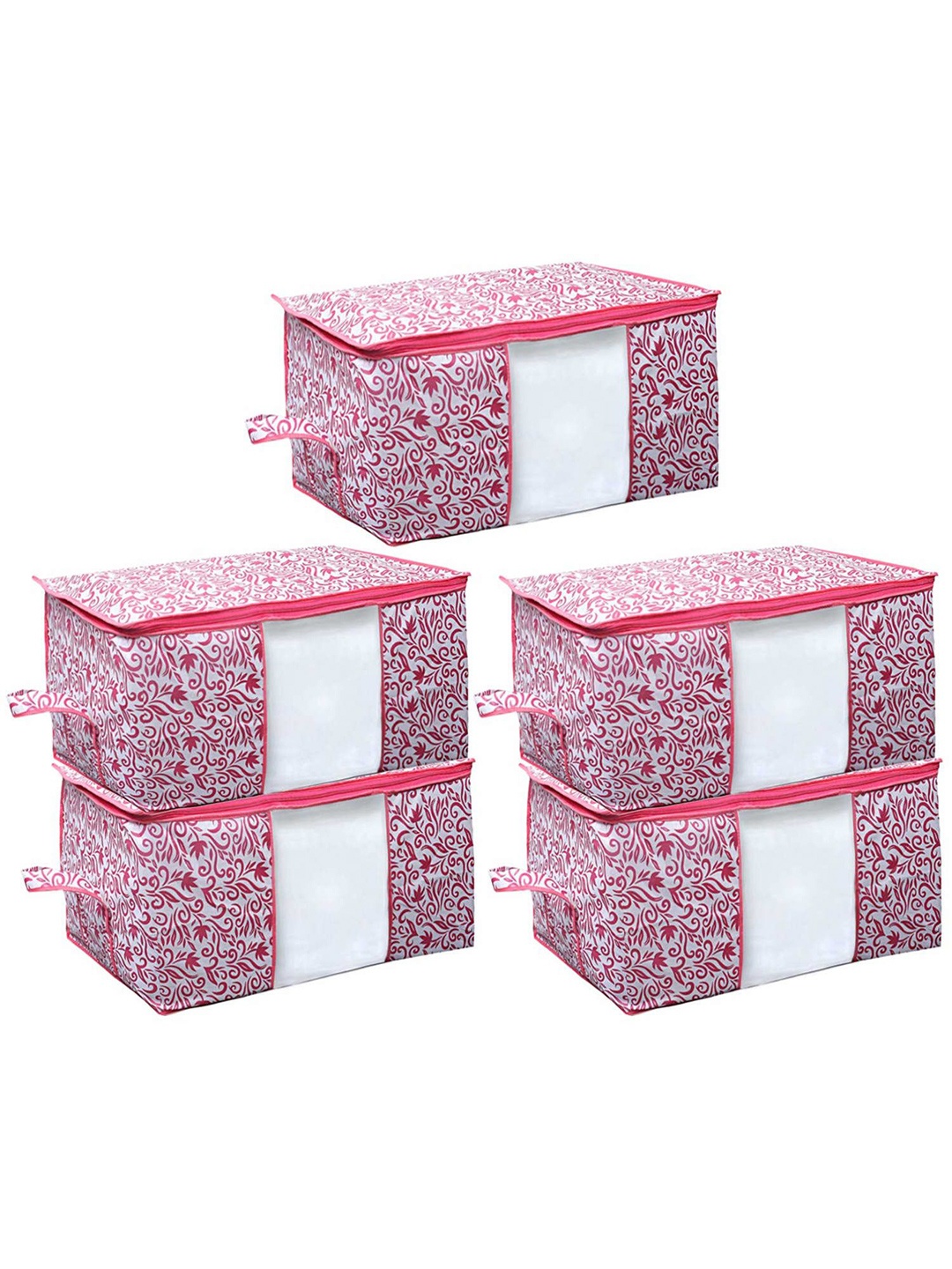 

Kuber Industries Pink Set of 5 Regular Drawer Organiser Organisers