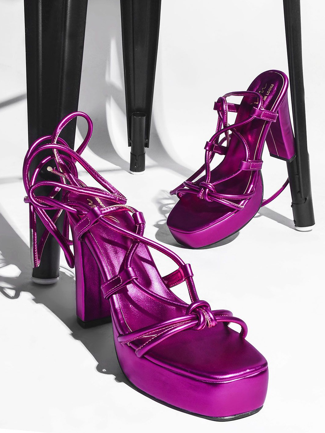 

JM Looks Women Party Stiletto Heels Gladiators, Purple