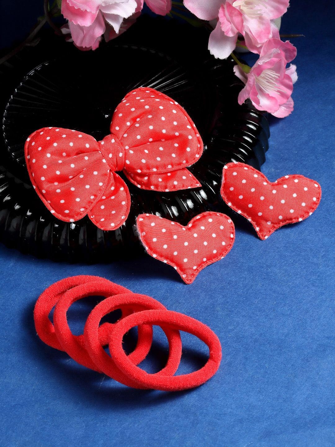 

Stoln Girls Set Of 7 Hair Accessory Set, Red