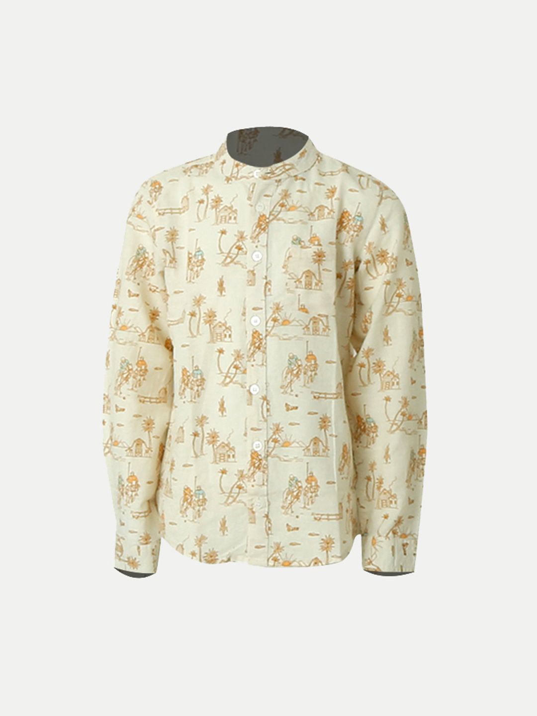 

BAESD Boys Floral Opaque Printed Casual Shirt, Beige