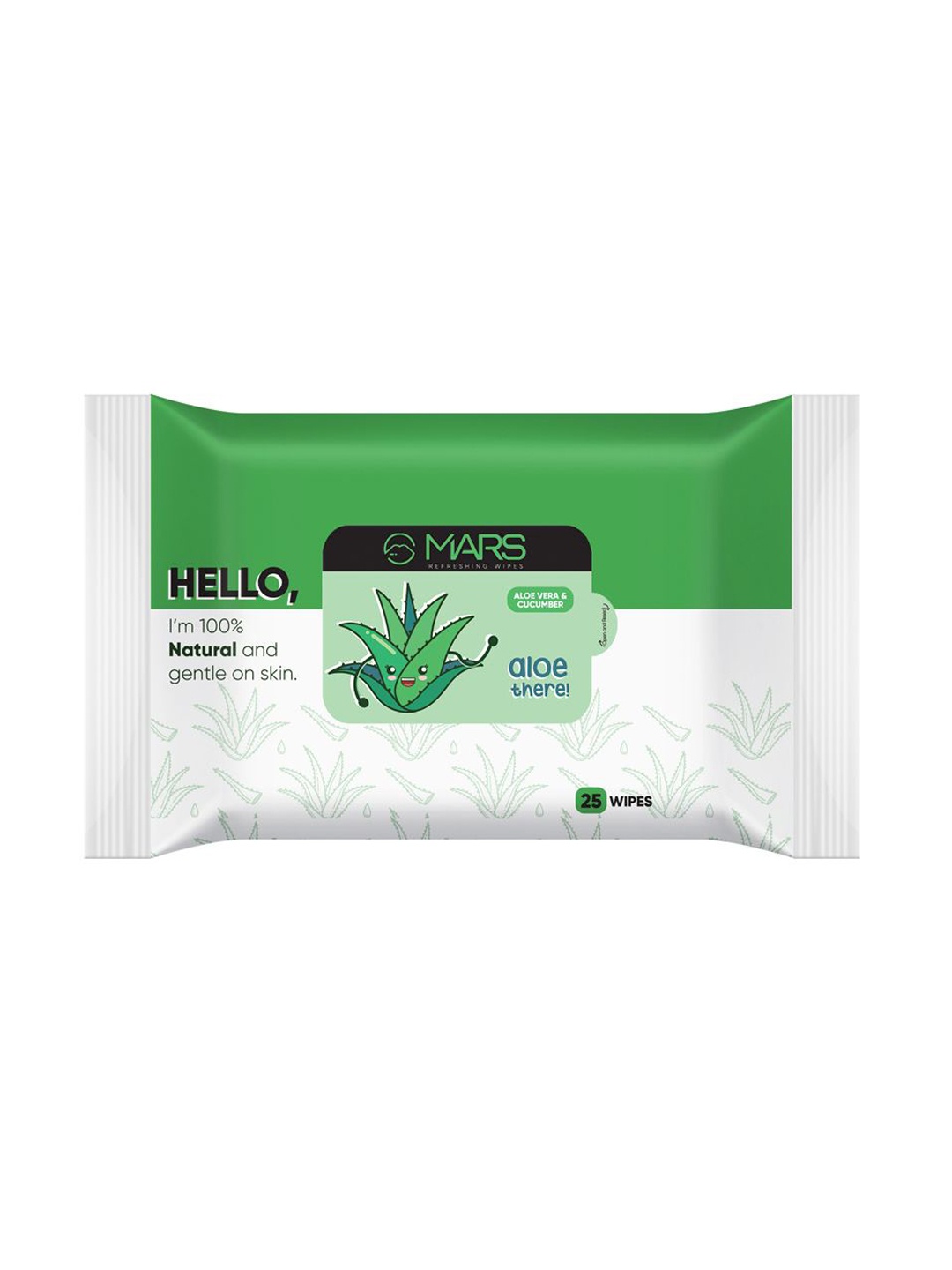 

MARS Aloe Vera Set Of 25 Refreshing Wet Wipes, White