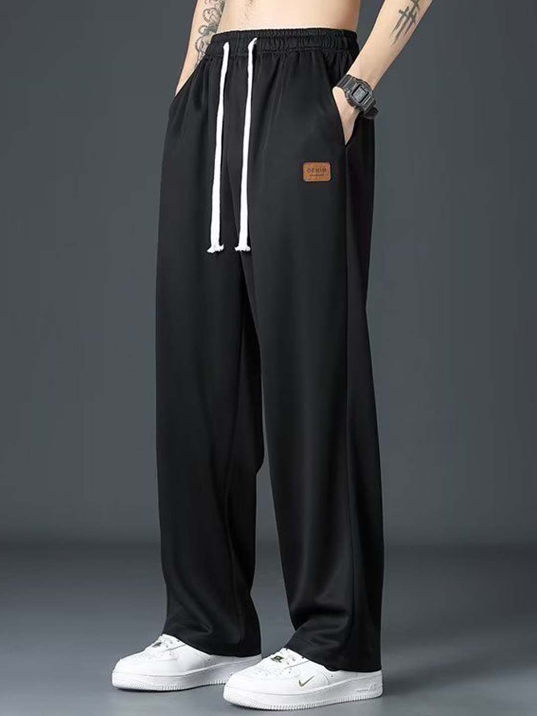 

StyleCast Men Straight-Fit Track Pants, Black