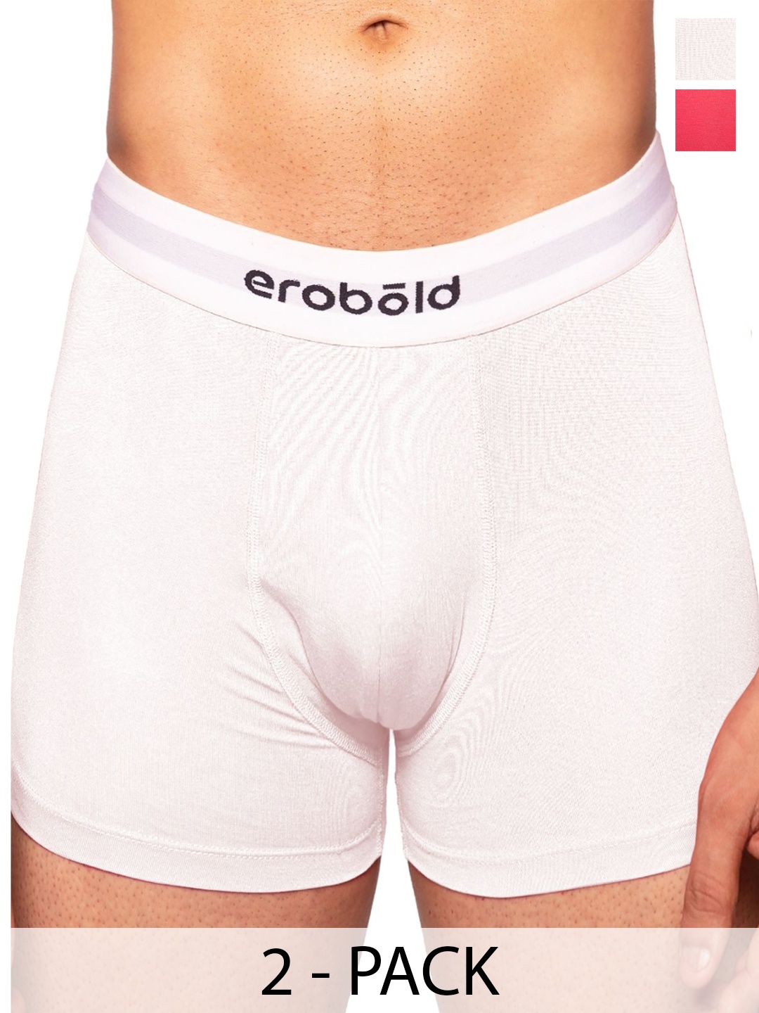 

EROBOLD Men Pack Of 2 Hipster Classic Trunk MTRC2-CL1RW1MX1vendorHSN, Red