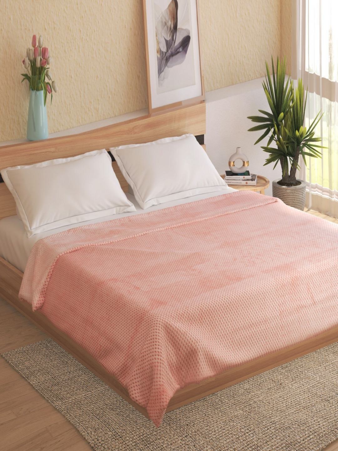 

Home Centre Pink 120 GSM Double Bed Blanket