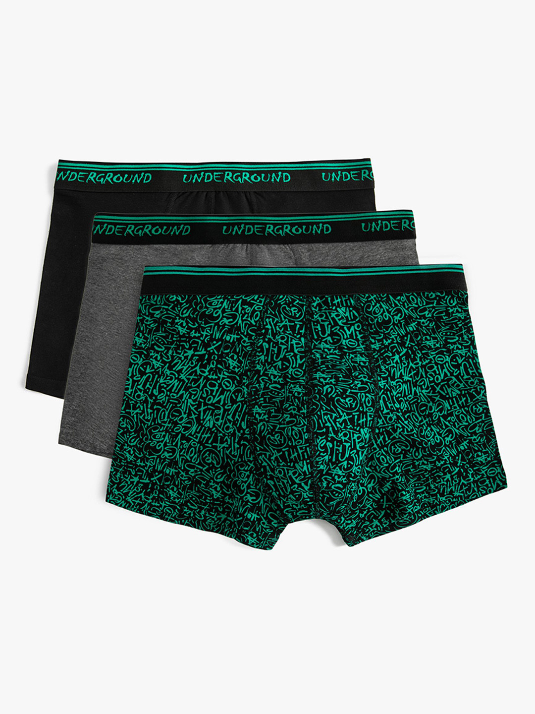 

Koton Pack Of 3 Trunks 8684288212168-AN9, Grey melange