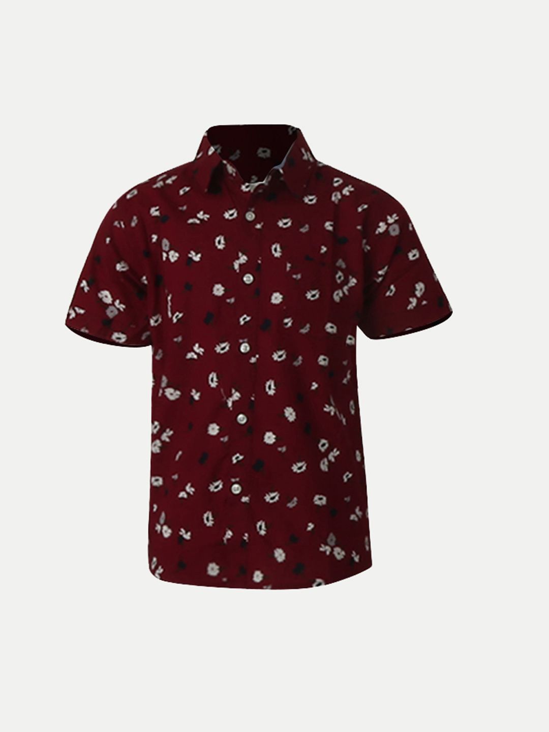 

BAESD Boys Opaque Printed Casual Shirt, Red