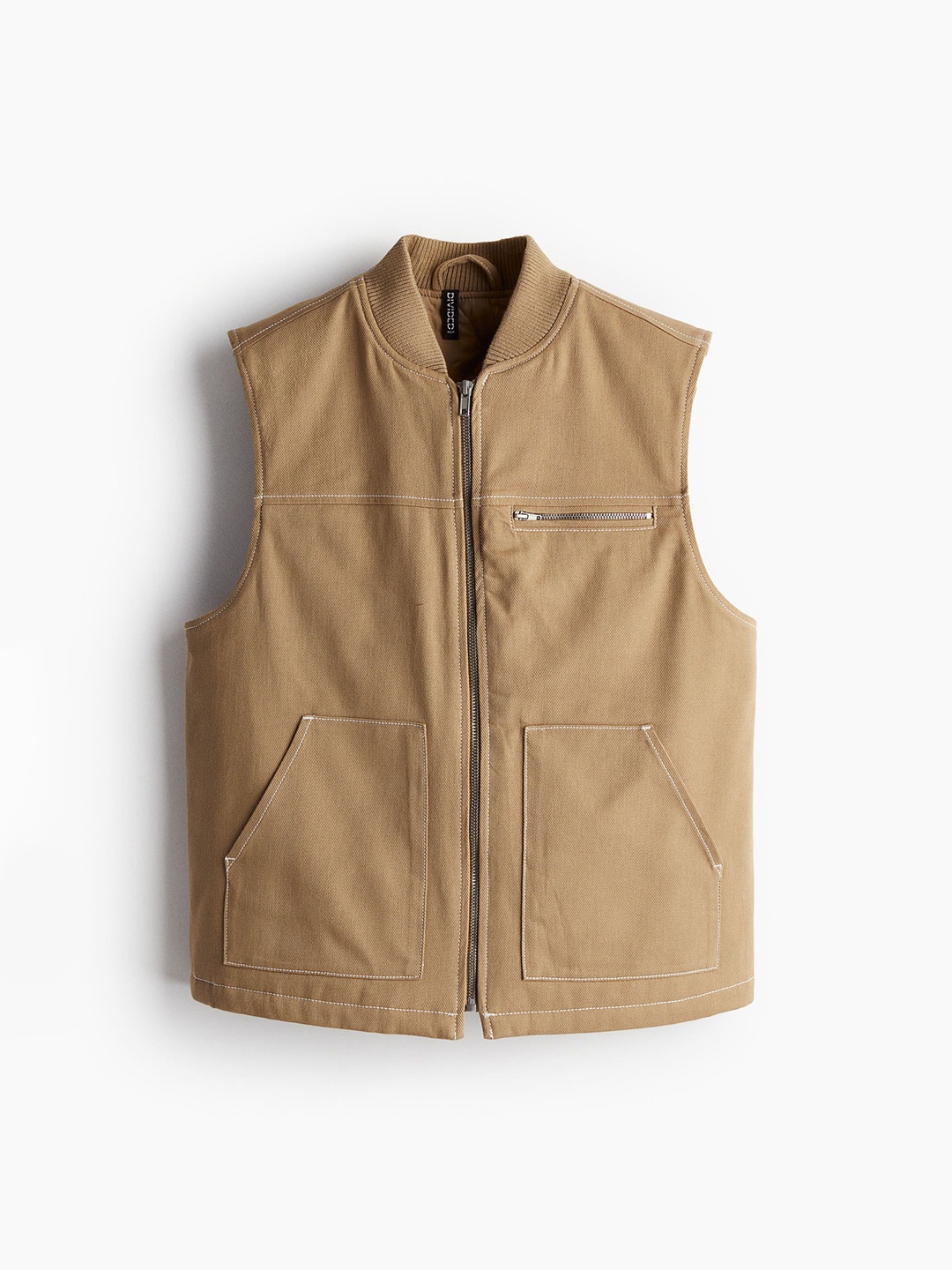 

H&M Twill Utility Gilet, Beige