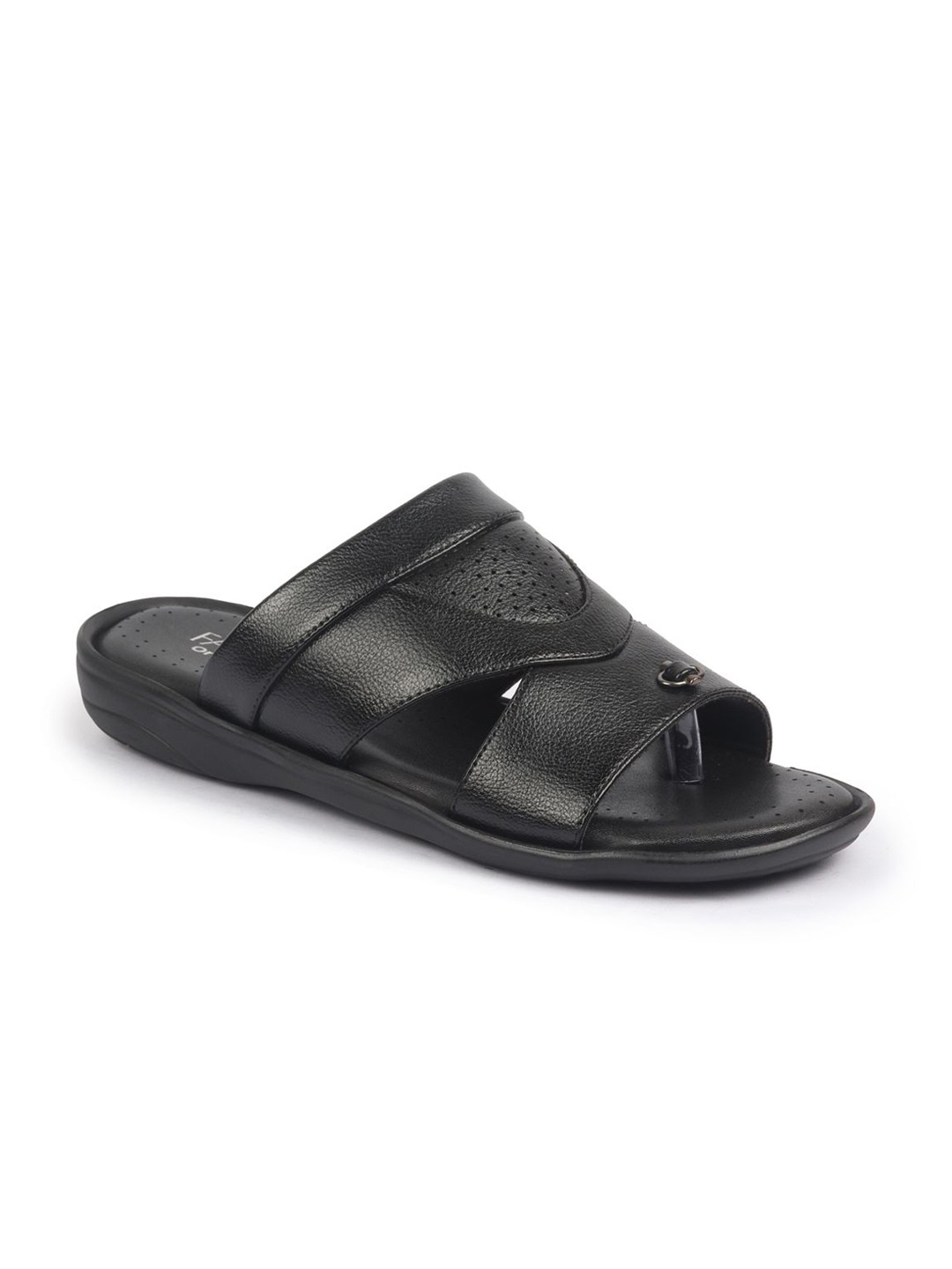 

FAUSTO Men PU Comfort Slip-On Sandals, Black