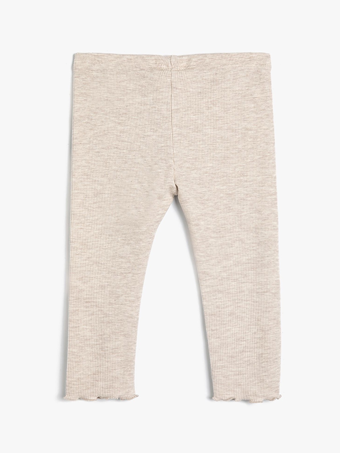 

Koton Solid Girls Knitted Ankle-Length Leggings, Beige