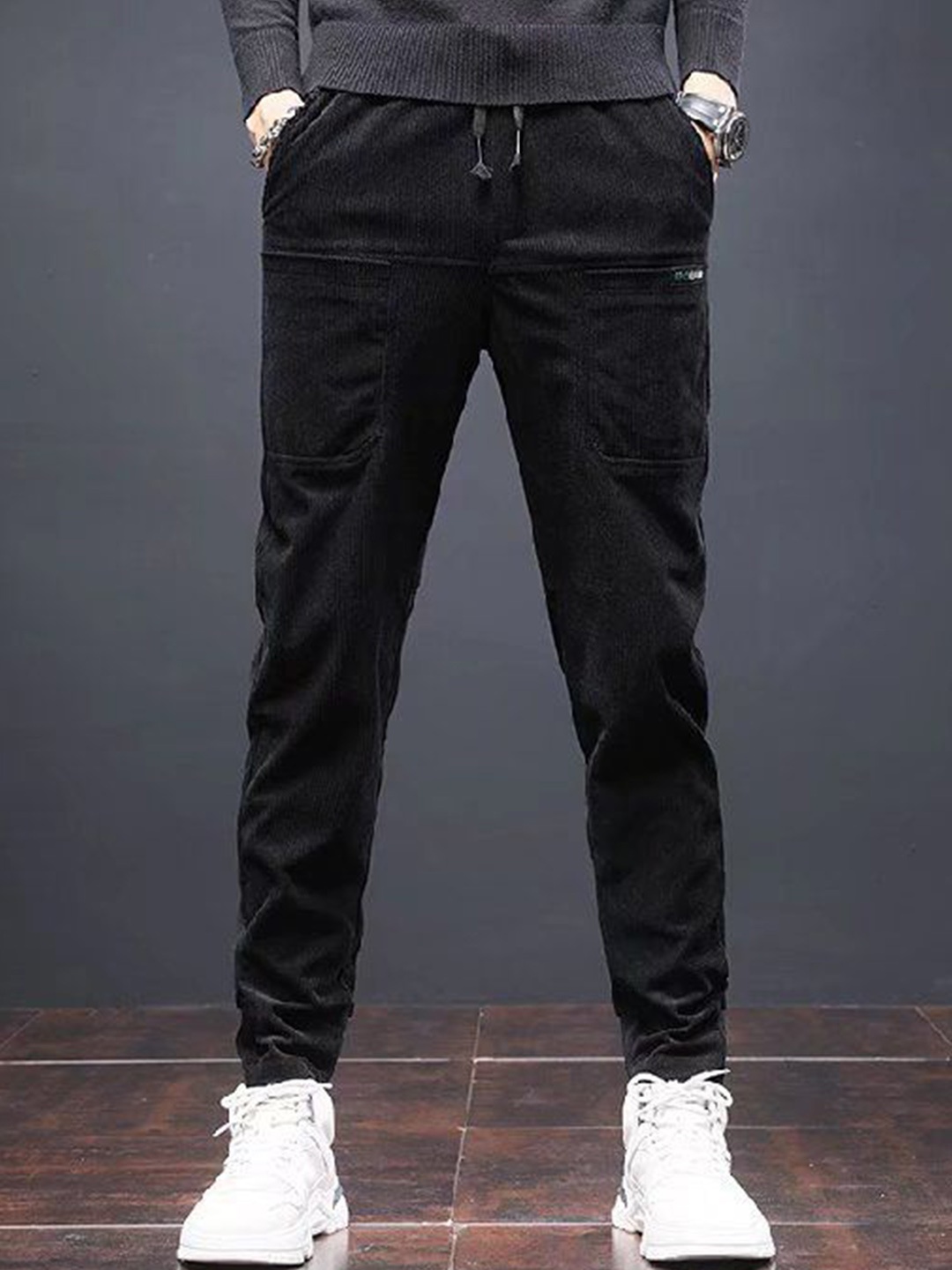 

StyleCast Men Mid Rise Joggers, Black