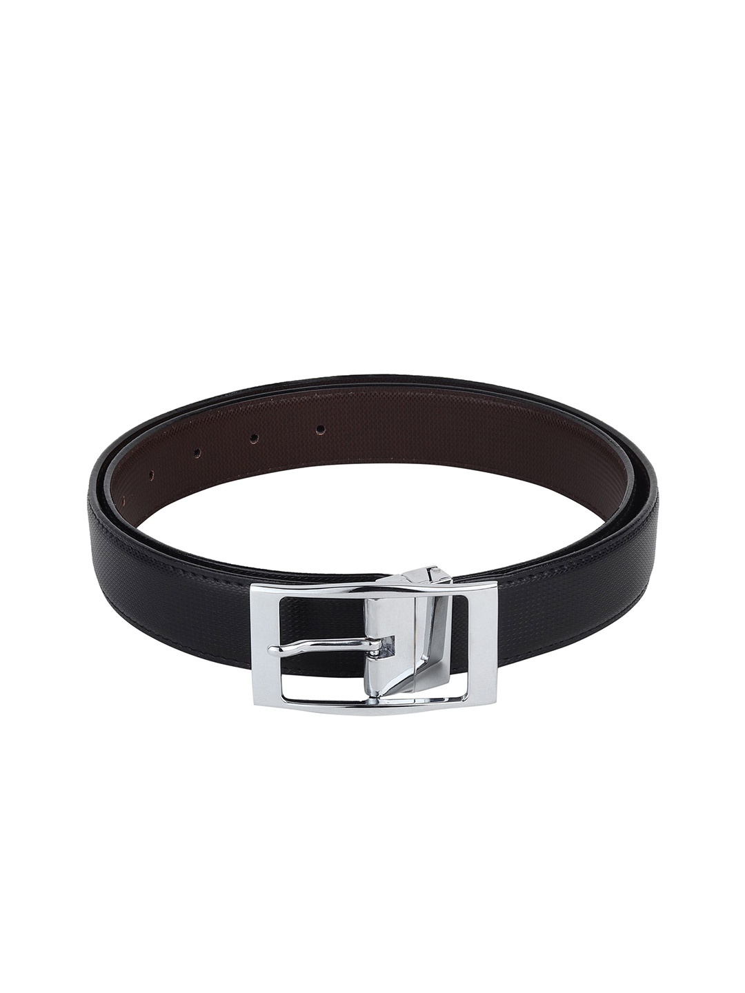 

WINSOME DEAL Men Tang Closure Textured Casual Belt, Black