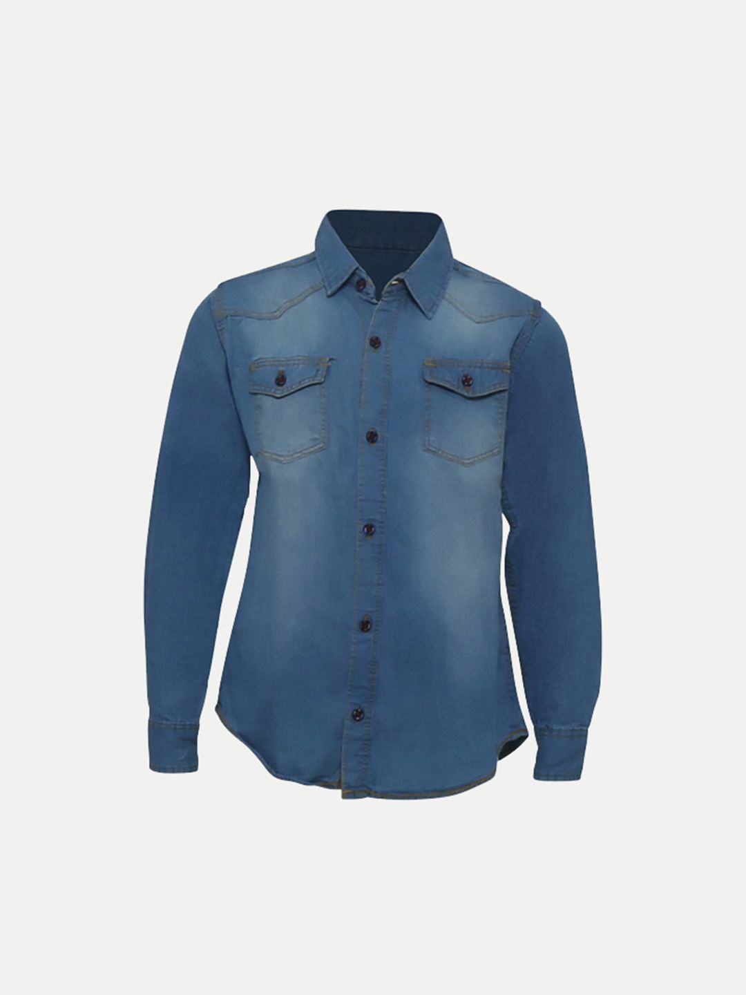 

BAESD Boys Faded Opaque Faded Casual Shirt, Blue