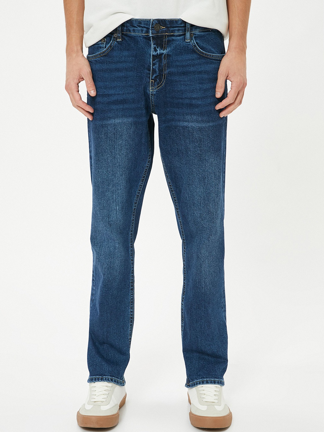 

Koton Men Mid-Rise Cotton Trousers, Blue