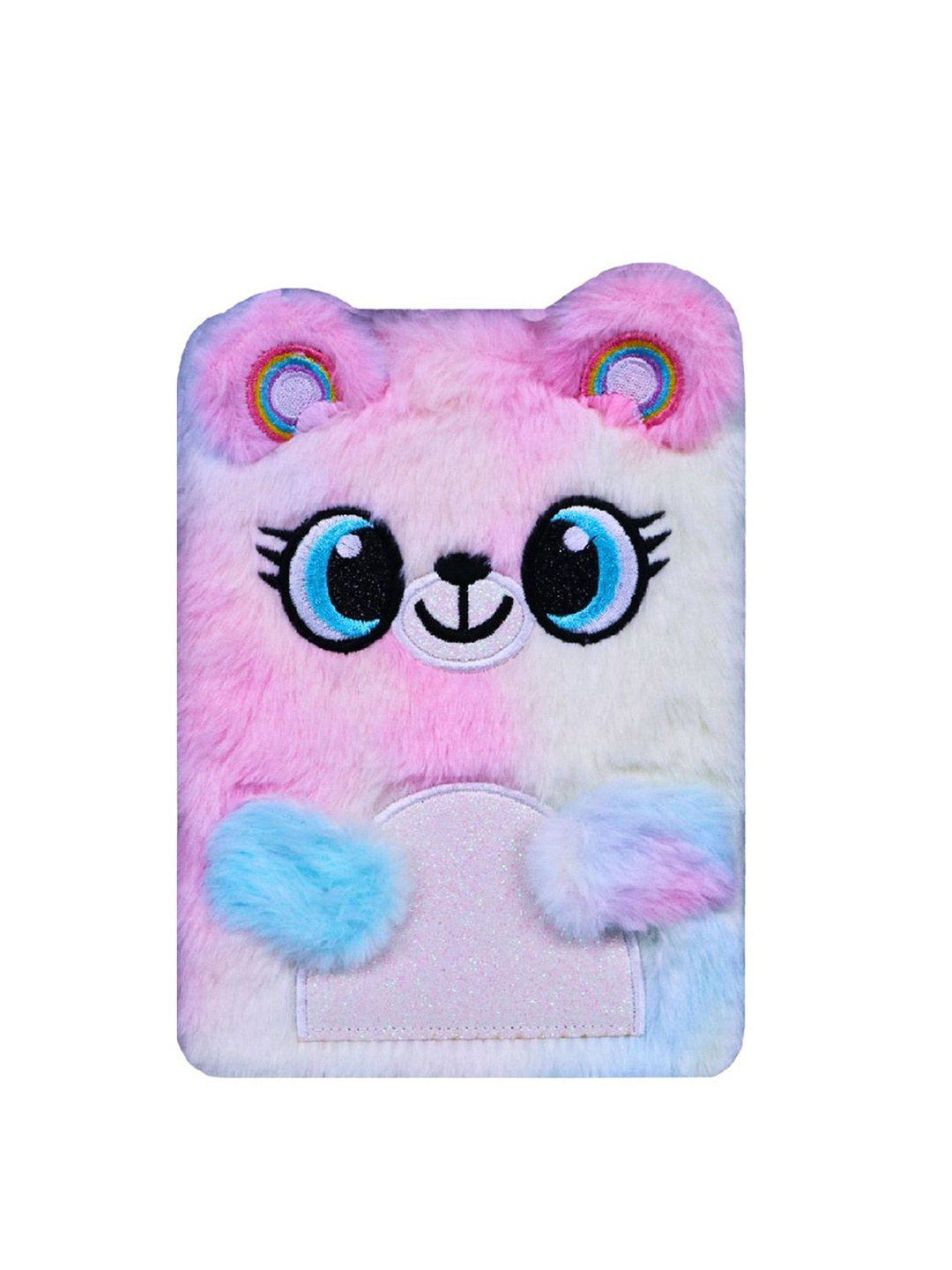 

Smily Kiddos Kids Self Design Fluffy Teddy Bear Notebook, Pink