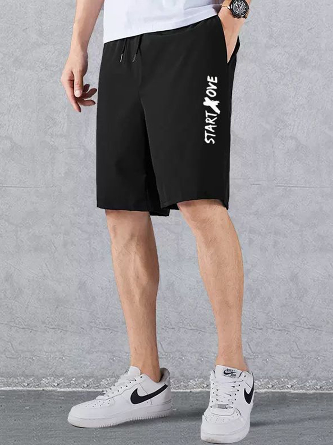 

StyleCast Men Printed Shorts, Black